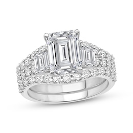 Adore Emerald-Cut Lab-Grown Diamond Bridal Set 4-7/8 ct tw 14K White Gold