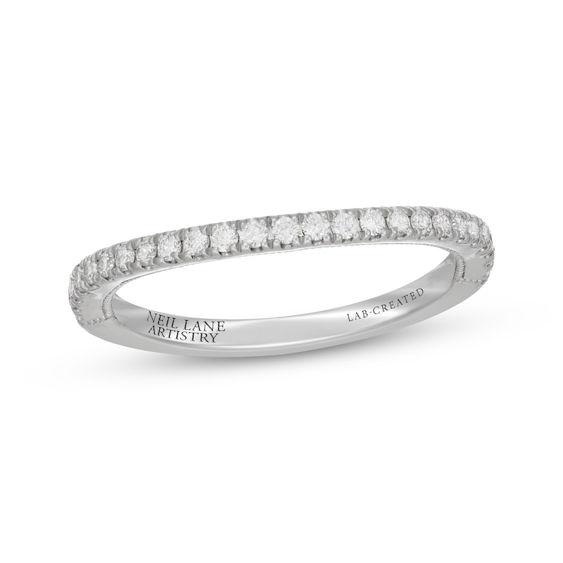 Main Image 1 of Neil Lane Artistry Lab-Created Diamond Wedding Band 1/4 ct tw 14K White Gold