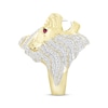 Thumbnail Image 2 of Men's Diamond & Lab-Created Ruby Lion Head Ring 2-1/2 ct tw 10K Yellow Gold