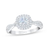 Thumbnail Image 1 of THE LEO First Light Diamond Round-Cut Double Frame Engagement Ring 3/4 ct tw 14K White Gold