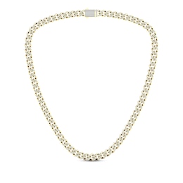 Men's Diamond Curb Chain Necklace 3-1/4 ct tw 10K Yellow Gold 20&quot;