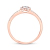 Thumbnail Image 3 of Diamond Heart Ring 1/4 ct tw 10K Rose Gold