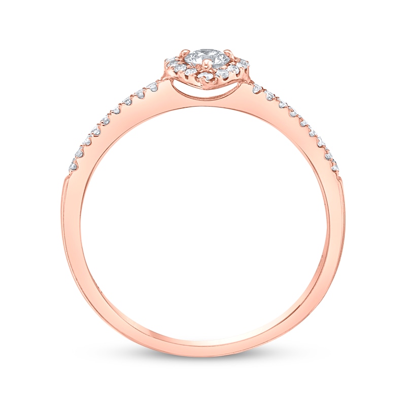 Main Image 3 of Diamond Heart Ring 1/4 ct tw 10K Rose Gold