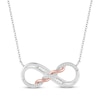 Thumbnail Image 1 of Hallmark Diamonds Infinity Necklace 1/10 ct tw Sterling Silver & 10K Rose Gold 18&quot;