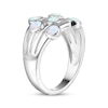 Thumbnail Image 2 of Lab-Created Opal Four-Row Ring Sterling Silver