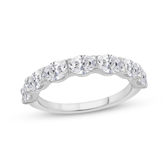 Lab-Created Diamonds by KAY Oval-Cut Horizontal Anniversary Ring 1-1/2 ct tw 14K White Gold