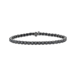 Men's Black Diamond Tennis Bracelet 8 ct tw Sterling Silver 8.5&quot;