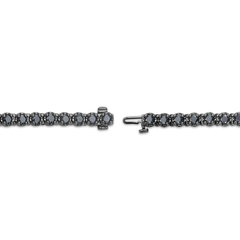 Main Image 3 of Men's Black Diamond Tennis Bracelet 8 ct tw Sterling Silver 8.5&quot;