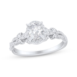 Adore Oval-Cut Diamond Engagement Ring 3/4 ct tw 14K White Gold