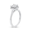 Thumbnail Image 2 of Princess-Cut Diamond Quad Halo Engagement Ring 5/8 ct tw 14K White Gold