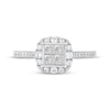 Thumbnail Image 3 of Princess-Cut Diamond Quad Halo Engagement Ring 5/8 ct tw 14K White Gold