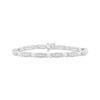 Thumbnail Image 1 of Diamond Marquise & Crisscross Link Bracelet 1/4 ct tw Sterling Silver 7.25&quot;