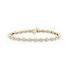 Thumbnail Image 1 of Threads of Love Multi-Diamond Marquise Twist Frame Line Bracelet 1/2 ct tw 10K Yellow Gold 7&quot;