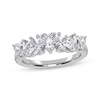 Thumbnail Image 1 of Lab-Grown Diamonds by KAY Heart-Shaped Alternating Ring 2 ct tw 14K White Gold