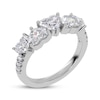 Thumbnail Image 2 of Lab-Grown Diamonds by KAY Heart-Shaped Alternating Ring 2 ct tw 14K White Gold