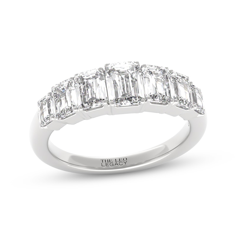 Main Image 1 of THE LEO Legacy Lab-Grown Diamond Emerald-Cut Anniversary Ring 2 ct tw 14K White Gold