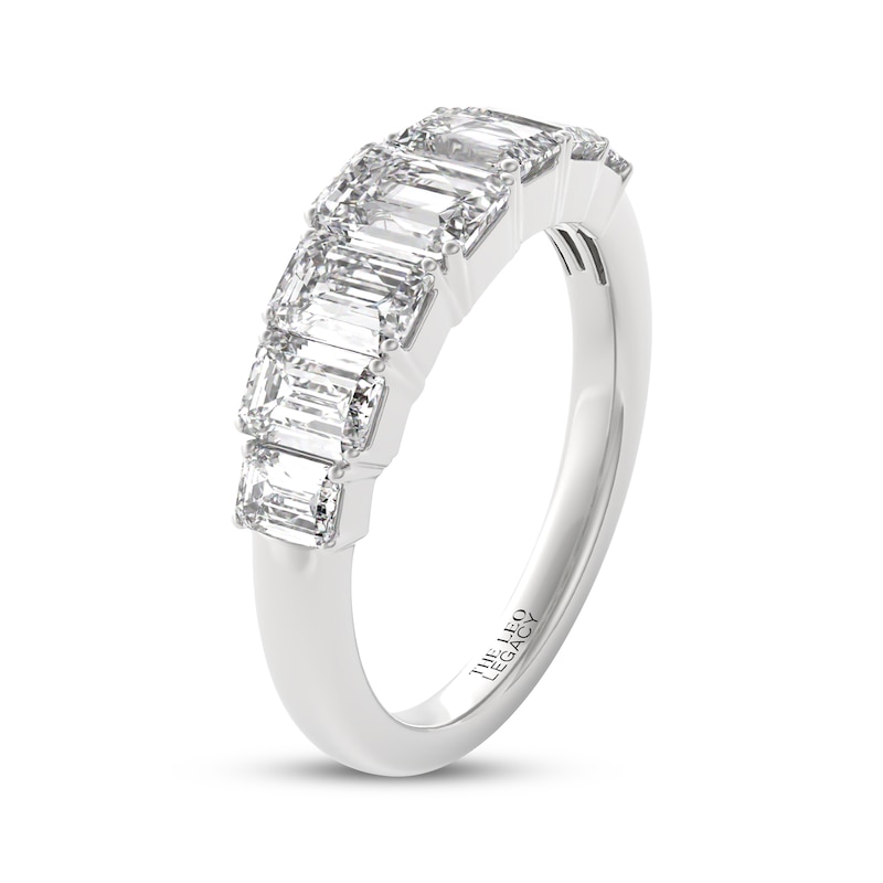 Main Image 2 of THE LEO Legacy Lab-Grown Diamond Emerald-Cut Anniversary Ring 2 ct tw 14K White Gold