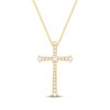 Thumbnail Image 1 of Diamond Cross Necklace 1/5 ct tw 10K Yellow Gold 18&quot;