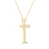 Thumbnail Image 2 of Diamond Cross Necklace 1/5 ct tw 10K Yellow Gold 18&quot;