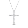 Thumbnail Image 1 of Lab-Grown Diamonds by KAY Cross Necklace 1 ct tw 14K White Gold 18&quot;