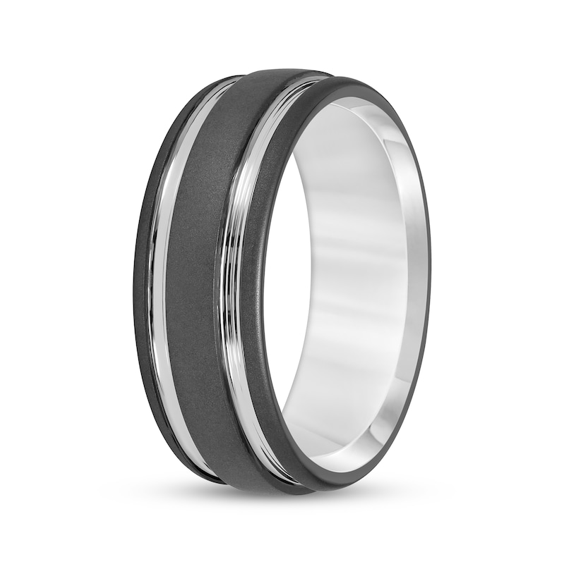 Main Image 2 of Men's Wedding Band Tungsten Carbide 8mm