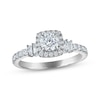 Thumbnail Image 1 of Round-Cut Diamond Halo Engagement Ring 1 ct tw 14K White Gold