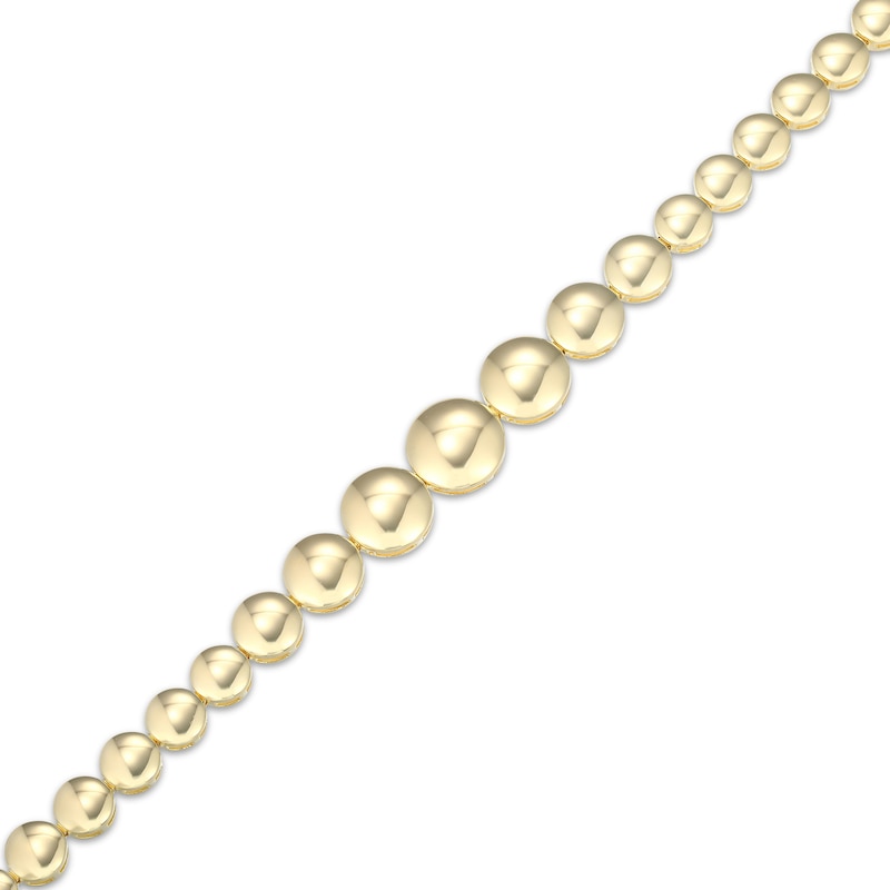 Main Image 2 of Graduated Disc Bracelet 18K Yellow Gold-Plated Sterling Silver 7.25&quot;