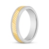 Thumbnail Image 2 of Men's Wedding Band White Tungsten Carbide & 14K Yellow Gold 6mm