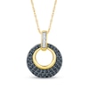 Thumbnail Image 2 of Black & White Diamond Circle Gift Set 7/8 ct tw 10K Yellow Gold