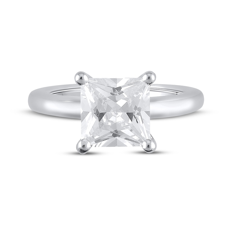 Main Image 3 of Lab-Grown Diamonds by KAY Princess-Cut Solitaire Engagement Ring 3 ct tw 14K White Gold (F/SI2)