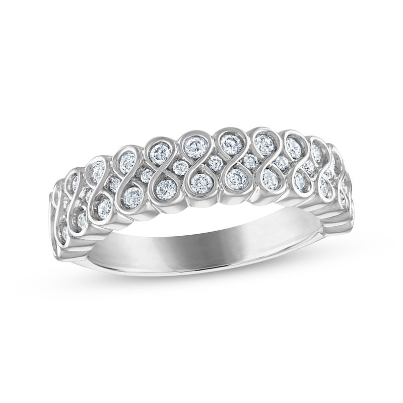 Main Image 1 of Every Moment Diamond Infinity Band 1/2 ct tw 14K White Gold