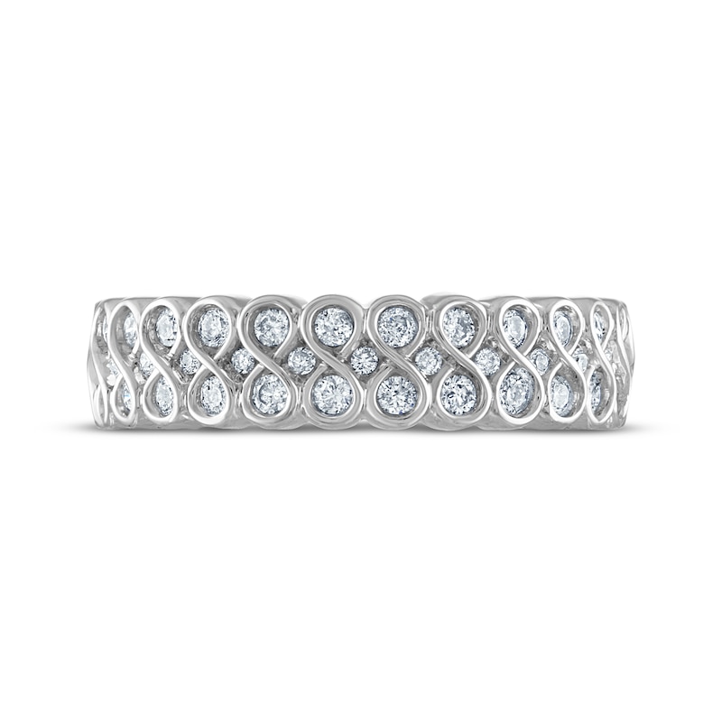 Main Image 3 of Every Moment Diamond Infinity Band 1/2 ct tw 14K White Gold