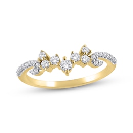 Round-Cut Diamond Scatter Anniversary Band 1/3 ct tw 14K Yellow Gold