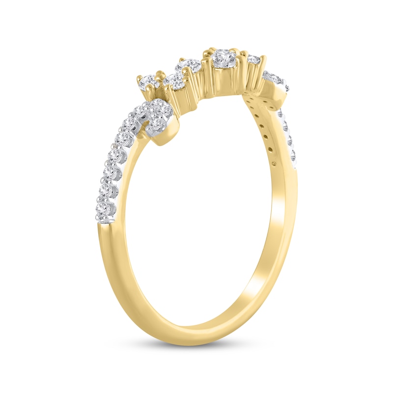 Main Image 2 of Round-Cut Diamond Scatter Anniversary Band 1/3 ct tw 14K Yellow Gold