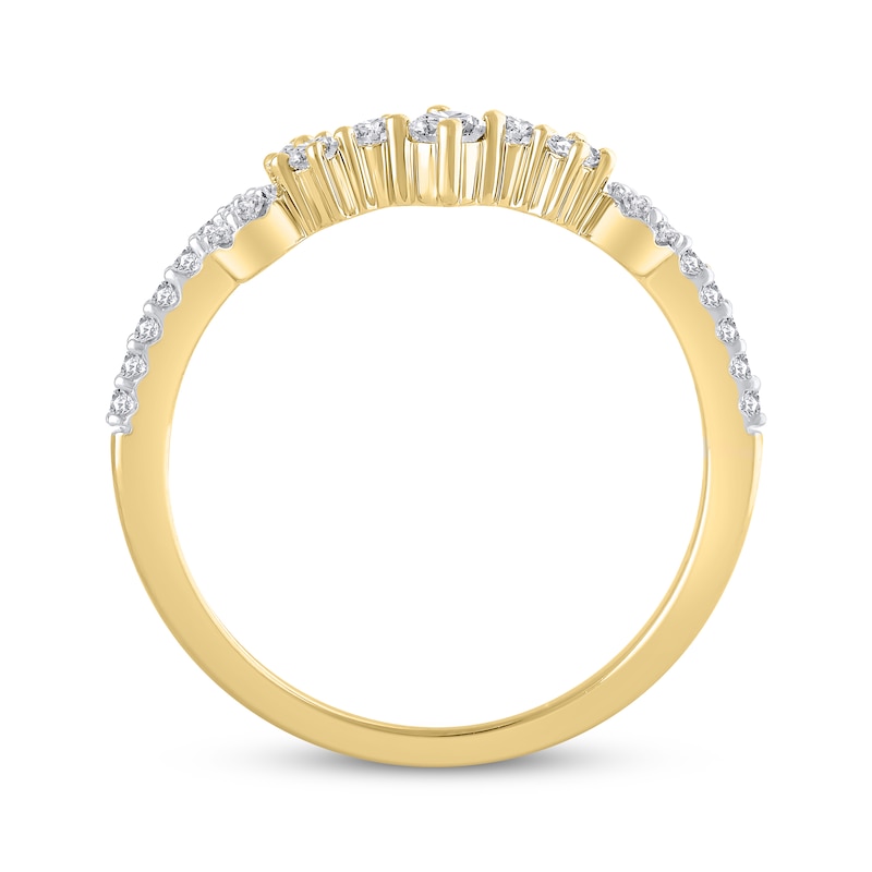 Main Image 3 of Round-Cut Diamond Scatter Anniversary Band 1/3 ct tw 14K Yellow Gold