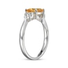 Thumbnail Image 1 of Cushion-Cut Citrine & White Lab-Created Sapphire Ring Sterling Silver