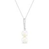 Thumbnail Image 2 of Cultured Pearl Drop Necklace Sterling Silver 18&quot;