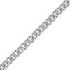 Thumbnail Image 1 of Solid Textured Curb Chain Necklace 7.71mm Sterling Silver 22&quot;