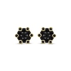 Thumbnail Image 2 of Men's Black Diamond Stud Earrings 1 ct tw 10K Yellow Gold