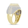 Thumbnail Image 1 of Men's Baguette & Round-Cut Diamond Fashion Ring 2-1/2 ct tw 10K Yellow Gold