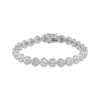 Thumbnail Image 1 of Diamond Circle Link Bracelet 1/2 ct tw Sterling Silver 7.25&quot;