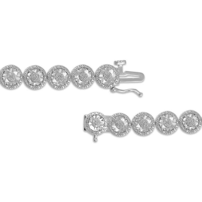 Main Image 2 of Diamond Circle Link Bracelet 1/2 ct tw Sterling Silver 7.25&quot;