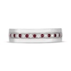 Thumbnail Image 3 of Neil Lane Men's Natural Ruby & Diamond Wedding Band 1/6 ct tw 14K White Gold