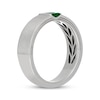 Thumbnail Image 2 of Neil Lane Men's Baguette-Cut Natural Emerald Wedding Band 14K White Gold