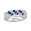 Thumbnail Image 0 of Neil Lane Men's Round-Cut Natural Blue Sapphire Wedding Band 14K White Gold