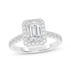 Thumbnail Image 0 of Lab-Grown Diamonds by KAY Emerald-Cut Halo Engagement Ring 1-1/2 ct tw 14K White Gold