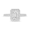 Thumbnail Image 2 of Lab-Grown Diamonds by KAY Emerald-Cut Halo Engagement Ring 1-1/2 ct tw 14K White Gold