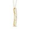 Thumbnail Image 2 of Threads of Love Diamond Crossover Vertical Bar Necklace 1/10 ct tw 10K Yellow Gold 18&quot;