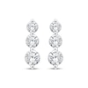 Thumbnail Image 2 of Memories, Moments, Magic Lab-Created Diamond Three-Stone Drop Earrings 1 ct tw 14K White Gold