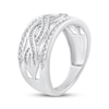 Thumbnail Image 2 of Baguette & Round-Cut Diamond Multi-Row Twist Ring 1/4 ct tw Sterling Silver